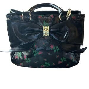 Betsy Johnson rosebud bow purse bag crossbody satchel